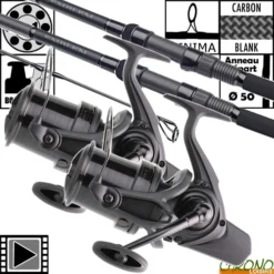 Ensemble Daiwa New Emblem Carp 50mm 13' 3.5lbs 45 SCW (les 2)