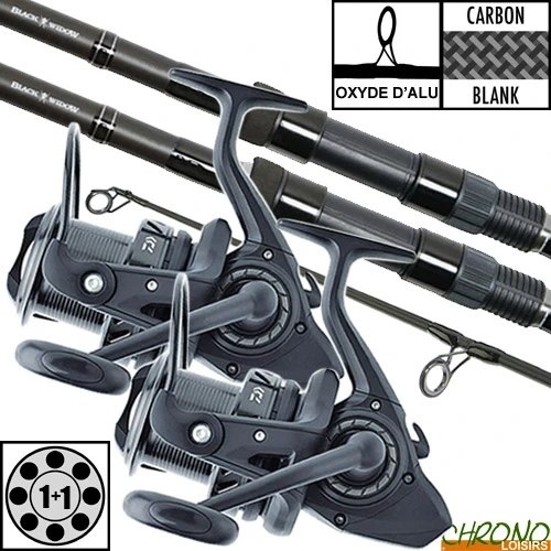Ensemble Daiwa Black Widow 10' 3lbs (les 2) 1 Ensemble Daiwa Black Widow 10' 3lbs (les 2)