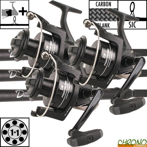 Ensemble Daiwa D'Carp 12' 3lbs 5000 BU (les 3) 1 Ensemble Daiwa D'Carp 12' 3lbs 5000 BU (les 3)
