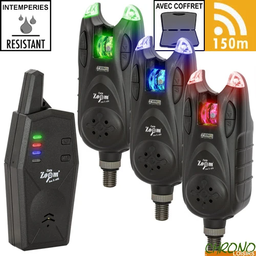 Coffret Carp Zoom Centrale 3 Détecteurs Express K-280 1 Coffret Carp Zoom Centrale 3 Détecteurs Express K-280