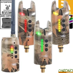 Coffret Carp Design Centrale 3 Détecteurs Darkness Camo