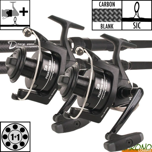 Ensemble Daiwa D'Carp 12' 3lbs 5000 BU (les 2) 1 Ensemble Daiwa D'Carp 12' 3lbs 5000 BU (les 2)
