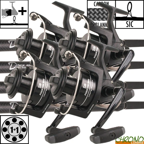 Ensemble Daiwa D'Carp 12' 3lbs 5000 BU (les 4) 1 Ensemble Daiwa D'Carp 12' 3lbs 5000 BU (les 4)