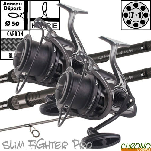 Ensemble Carp Design Slim Fighter Pro 12' 3.5lbs KR9000 (les 2) 1 Ensemble Carp Design Slim Fighter Pro 12' 3.5lbs KR9000 (les 2)