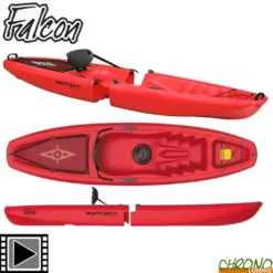 Kayak Point 65°N Falcon Solo Sit-On-Top Modulable Rouge 1 Place
