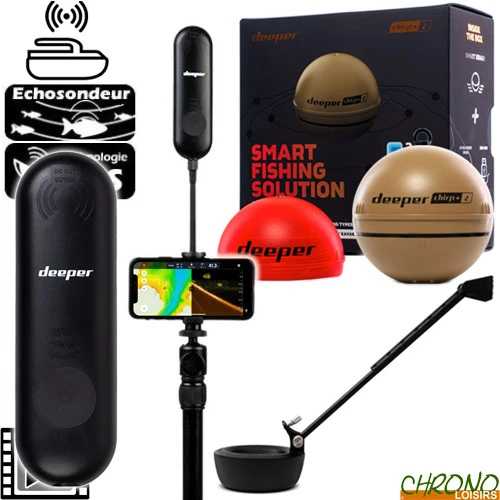 Kit Sondeur Bateau Amorceur Deeper CHIRP+ 2 + Amplificateur Wifi 1 Kit Sondeur Bateau Amorceur Deeper CHIRP+ 2 + Amplificateur Wifi