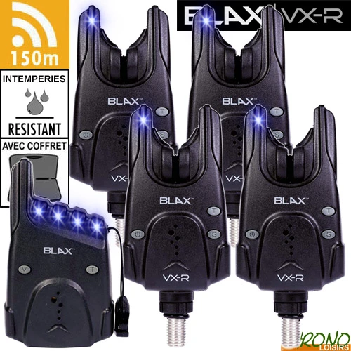 Coffret Carp Spirit Centrale 4 Détecteurs Blax VX-R Bleu 1 Coffret Carp Spirit Centrale 4 Détecteurs Blax VX-R Bleu