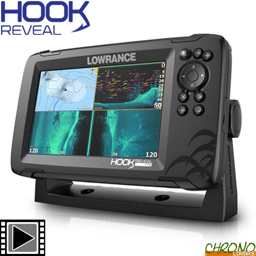 Sondeur GPS Lowrance Hook Reveal 7 Sonde TA TripleShot 1 Sondeur GPS Lowrance Hook Reveal 7 Sonde TA TripleShot